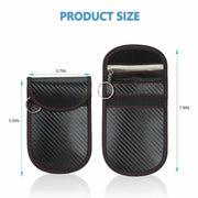 2 Pack Faraday Bag for Key Fob Cage Protector Car RFID Signal Blocking Bag Black